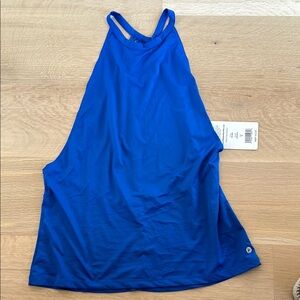 90 Degree By Reflex Asymmetrical Blue Sleeveless Tank Top